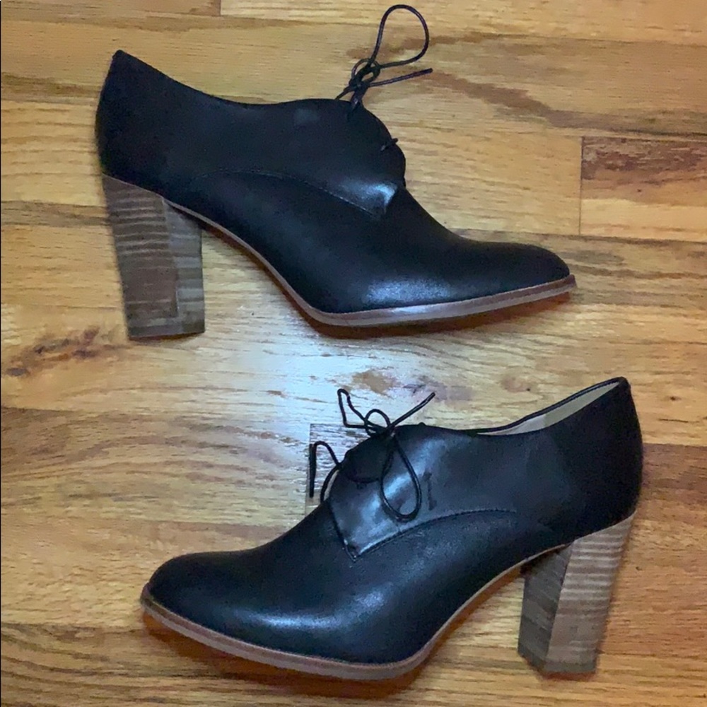 Madewell Stack Heel Lace Up Shoes